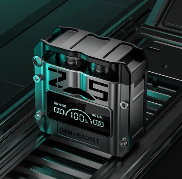 Premium M25 gaming earbuds with RGB light and charging case